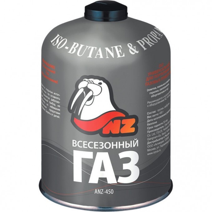 Баллон газовый резьбовой NZ 450 g ANZ-450 Баллон газовый резьбовой NZ 450 g ANZ-450